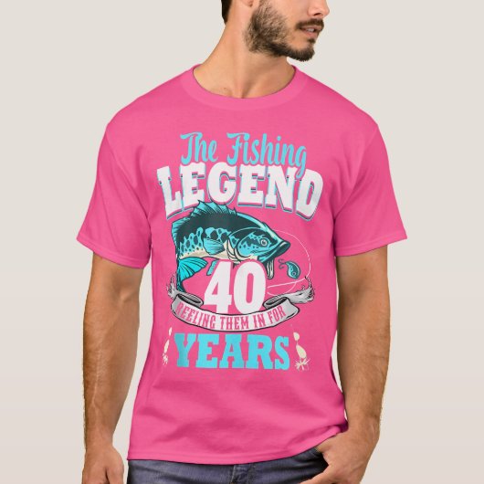 40歳の誕生日魚釣り40歳の漁師1983 Tシャツ (正面)