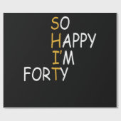 40歳の誕生日1982 40歳だから幸せIm 40 ラッピングペーパー (フラット)