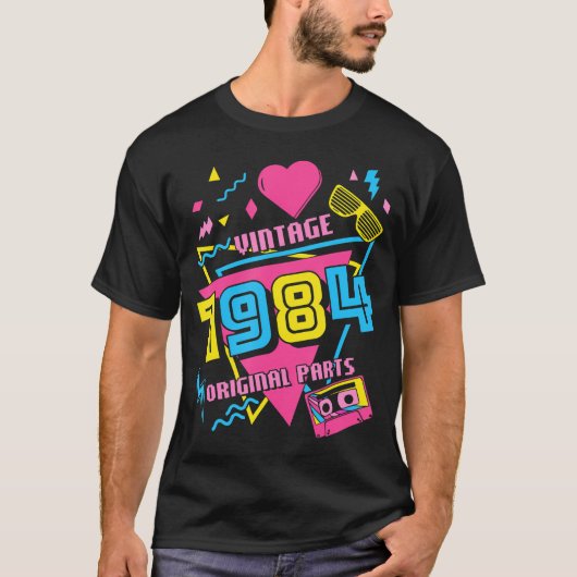 40歳の誕生日1984 80年代の私は80年代が大好き Tシャツ (正面)