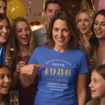 40歳の誕生日1986パーソナライズされた名前をカスタムする青