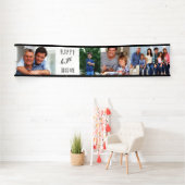 40歳の誕生日4フォトストリップパーソナライズされた 横断幕 (インサイチュ)