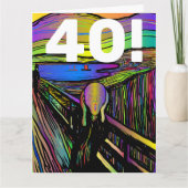 40歳の誕生日40おもしろいグリーティングカード サンキューカード (正面)