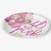 40歳の誕生日40は新しいピンクのパーティー ペーパープレート (アングル)