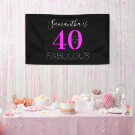 40歳の誕生日40パーソナライズされたと素晴らしいモダン 横断幕