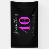 40歳の誕生日40パーソナライズされたと素晴らしいモダン 横断幕 (縦)