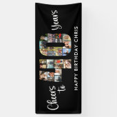 40歳の誕生日40フォトコラージュ応援 横断幕 (縦)