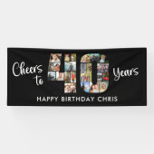 40歳の誕生日40フォトコラージュ応援 横断幕 (横)