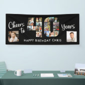 40歳の誕生日40フォトコラージュ応援 横断幕 (トレードショー)