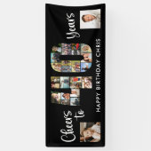 40歳の誕生日40フォトコラージュ応援 横断幕 (縦)