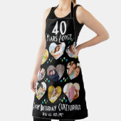 40歳の誕生日40年の愛する写真 エプロン (インサイチュ)