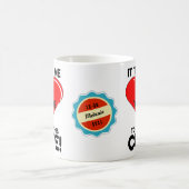 40歳の誕生日40歳のかわいいパーソナライズされたハート コーヒーマグカップ (中央)