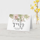 40歳の誕生日40歳のハッピーバースデー カード (黄色い花)