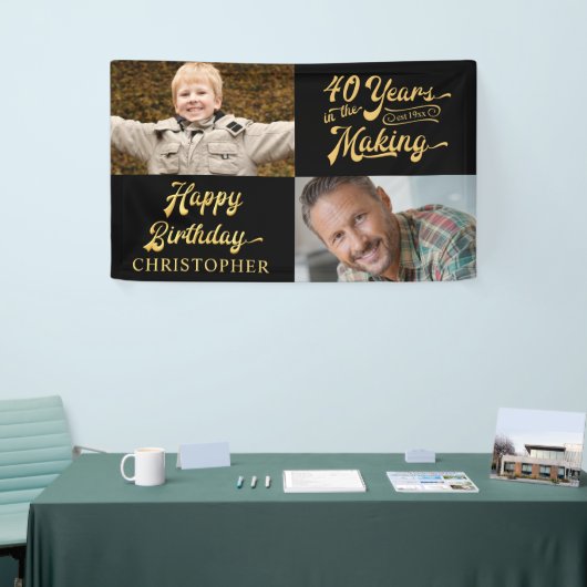 40歳の誕生日40歳の作りレトロ 横断幕 (トレードショー)