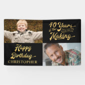 40歳の誕生日40歳の作りレトロ 横断幕 (横)