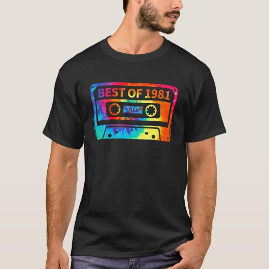40歳の誕生日40歳絞り染め1981最高の年ケース Tシャツ (正面)