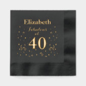 40歳の誕生日40歳 箔ナプキン (正面)