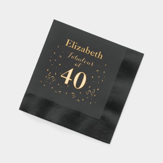 40歳の誕生日40歳 箔ナプキン (左)