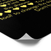 40歳の誕生日40理由ブラック金ゴールド ポスター (角)