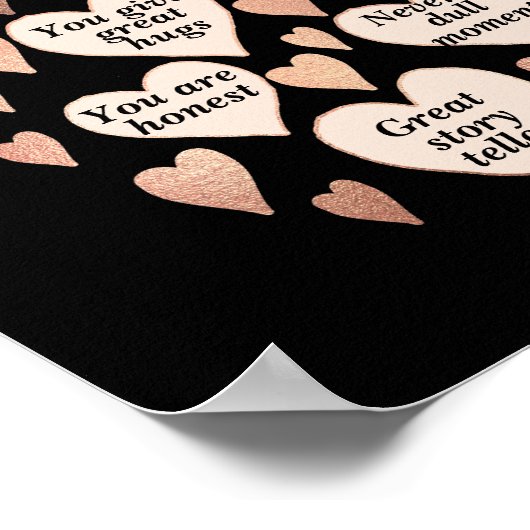 40歳の誕生日40私たちがあなたを愛する理由カスタム ポスター (角)