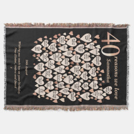 40歳の誕生日40私たちがあなたを愛する理由 スローブランケット