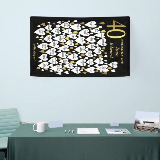 40歳の誕生日40私たちがあなたを愛する理由 横断幕 (トレードショー)