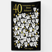 40歳の誕生日40私たちがあなたを愛する理由 横断幕 (縦)