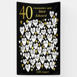 40歳の誕生日40私たちがあなたを愛する理由 横断幕