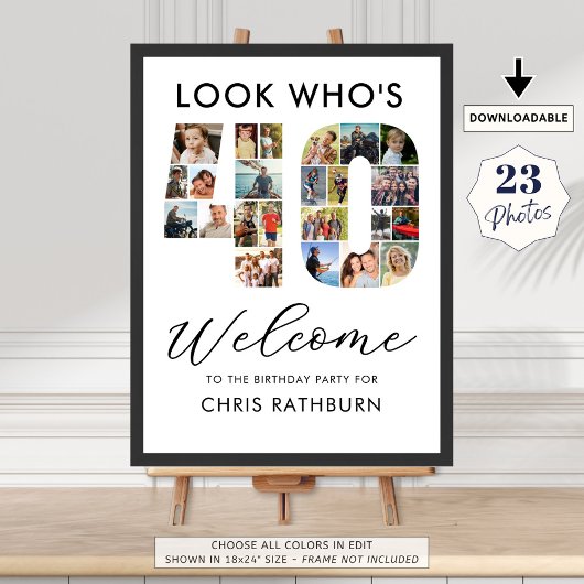 40歳の誕生日40 23写真ルック誰40 ポスター