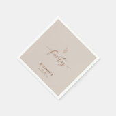 40歳の誕生日 おしゃれ ミニマル スタンダードカクテルナプキン (角)