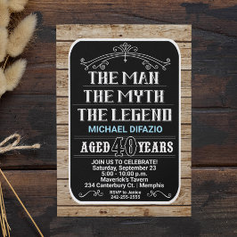 40歳の誕生日 おとこ 伝説 人物 40年間 招待状