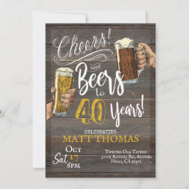 40歳の誕生日、おめでとうとビール 招待状