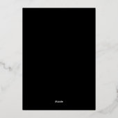 40歳の誕生日 おめでとう ブラックゴールド 箔招待状 (裏面)
