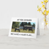 **40歳の誕生日***おもしろいの時馬は賛辞 カード (黄色い花)