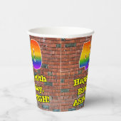 40歳の誕生日：おもしろいグラフィティインスパイアレインボー40 紙コップ (右)