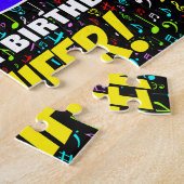 40歳の誕生日 – おもしろい、カラフルミュージックシンボル、40 ジグソーパズル (側面)