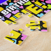 40歳の誕生日 – おもしろい、愛するハートシェイプ+「40」 ジグソーパズル (側面)