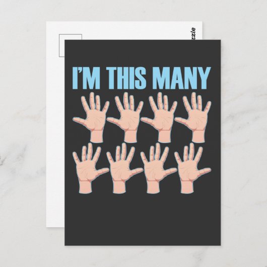 40歳の誕生日 このくらい40の指 40歳 ポストカード (正面/裏面)