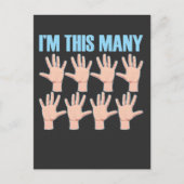 40歳の誕生日 このくらい40の指 40歳 ポストカード (正面)