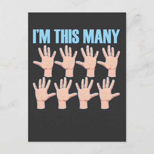 40歳の誕生日 この指４０本 40才 ポストカード (正面)