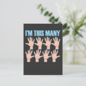 40歳の誕生日 この指４０本 40歳 ポストカード (スタンド正面)