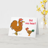 「40歳の誕生日」とニワトリでもおもしろいを作る カード (黄色い花)