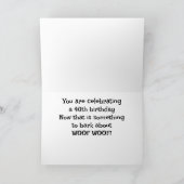 *40歳の誕生日*「ほえる」もの カード (内部)