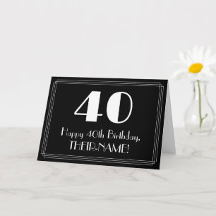 40歳の誕生日~アールデコインスパイア見る"40",名前 カード