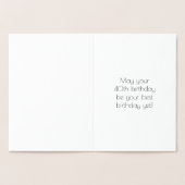 40歳の誕生日~アールデコスタイル「40」と名前をカスタムする 箔カード (内部)