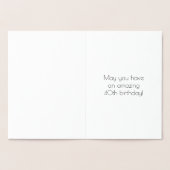 40歳の誕生日:アールデコ刺激を受けたの検索「40」と名前 箔カード (内部)