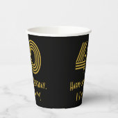 40歳の誕生日：インスパイアアールデコ「40」と名前 紙コップ (左)