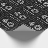 40歳の誕生日：インスパイアアールデコ「40」を見る/名前 ラッピングペーパー (角)
