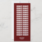 40歳の誕生日 オーソビッグ 4 オー レッド ブラック メタリック 招待状 (裏面)