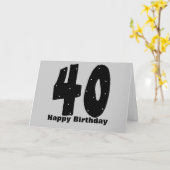 40歳の誕生日（カスタマイズ可能） カード (黄色い花)