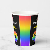 40歳の誕生日:カラフル虹#40,名前をカスタムする 紙コップ (右)